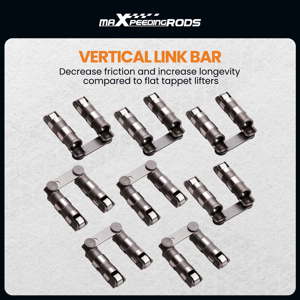 Compatible for Chevrolet Chevy SBC 350 265-400 compatible for V8 Hydraulic Roller Lifter Small Block 