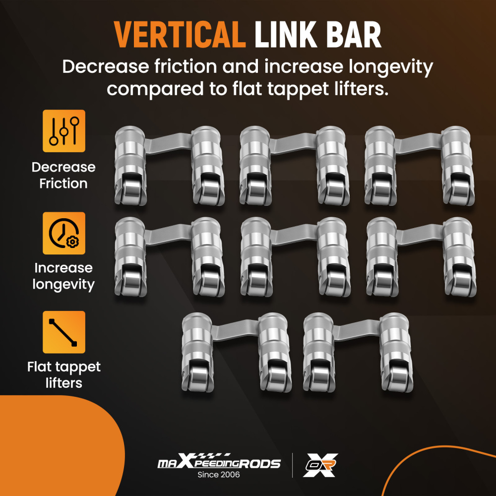 Hydraulic Roller Lifter compatible for Chevy compatible for Chevrolet Big Block compatible for V8 396 454 402 8 Pairs