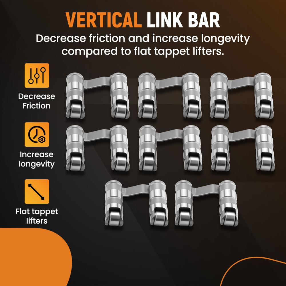 8 Pairs BBC Hydraulic roller lifter compatibile per Chevy compatibile per Chevrolet V8 396- 454 402 427