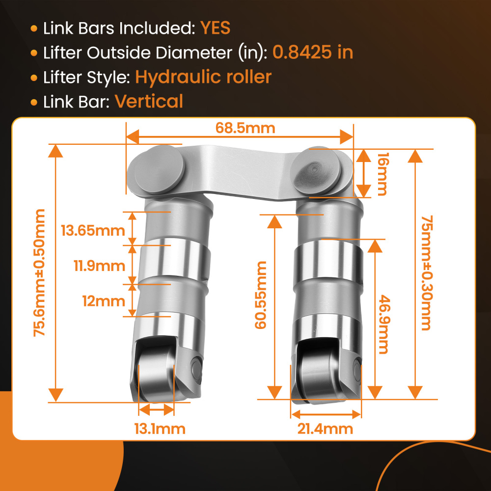 8 Pairs BBC Hydraulic roller lifter compatibile per Chevy compatibile per Chevrolet V8 396- 454 402 427