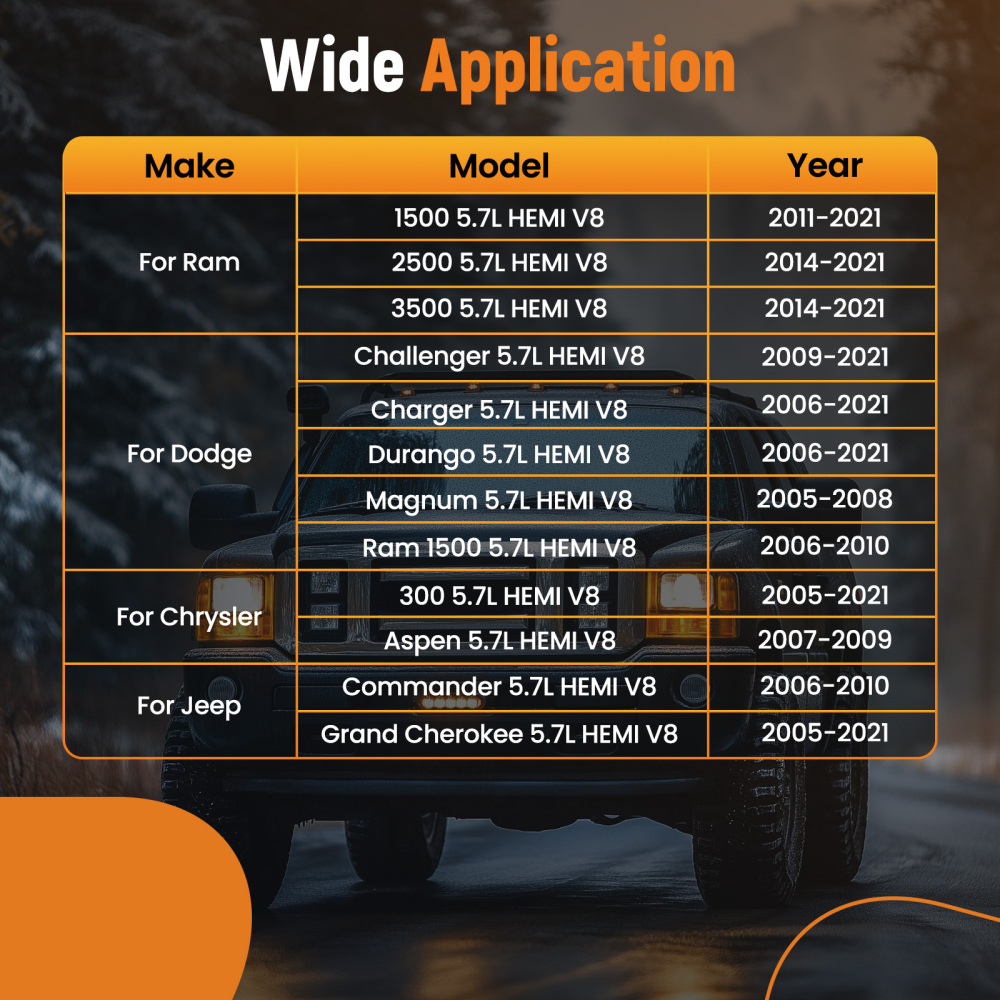 2Sets FrontRear Hydraulic LifterYoke compatible for DODGE RAM 5.7 6.4 5038785AD 04-21