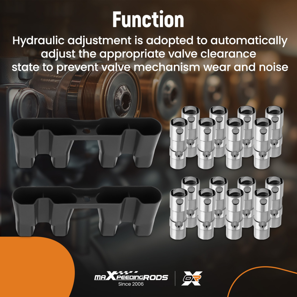 12499225 HL124 LS7 LS2 16pcs compatible for Hydraulic Roller Lifters w/ 4 Trays