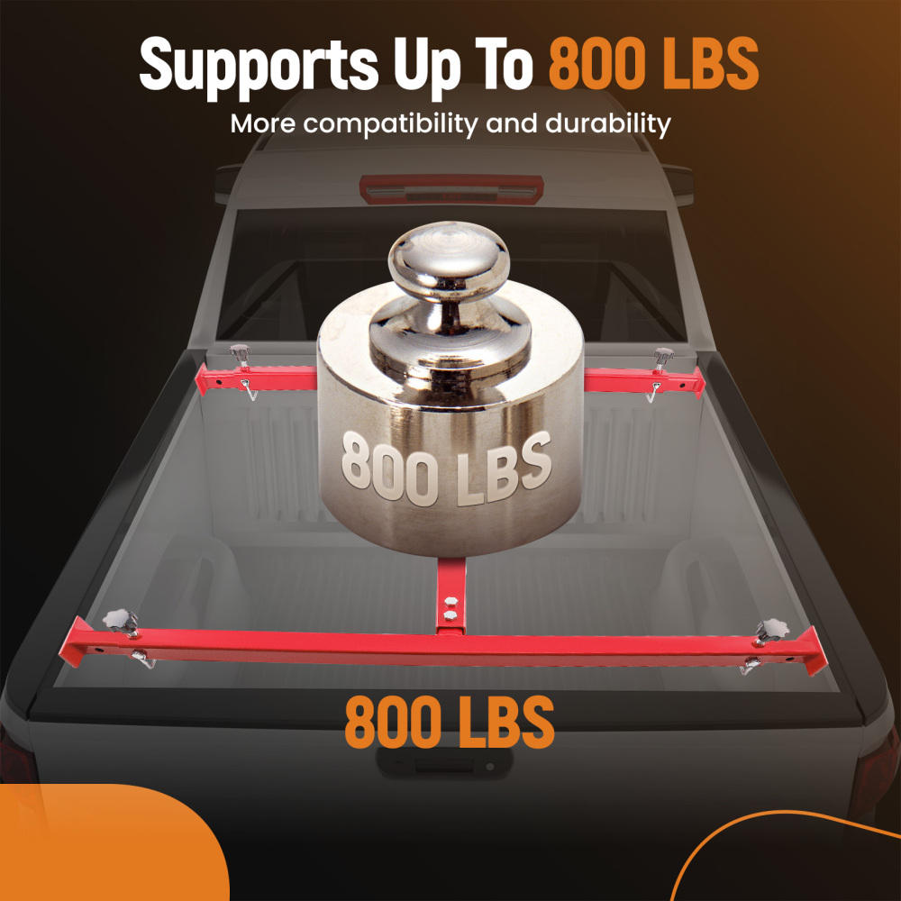 Universal Adjustable Truck Bed Lift for Pickups Trucks Powder Coated Red 800LB