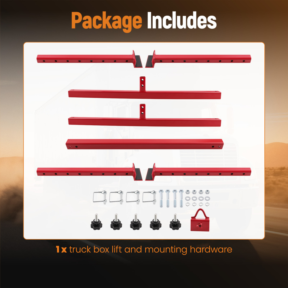 Universal Adjustable Truck Bed Lift for Pickups Trucks Powder Coated Red 800LB