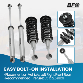 2.5 Leveling Lift Kit w/ StrutsShocks compatible pour Ford F150 4WD 2004-2008 U-bolts