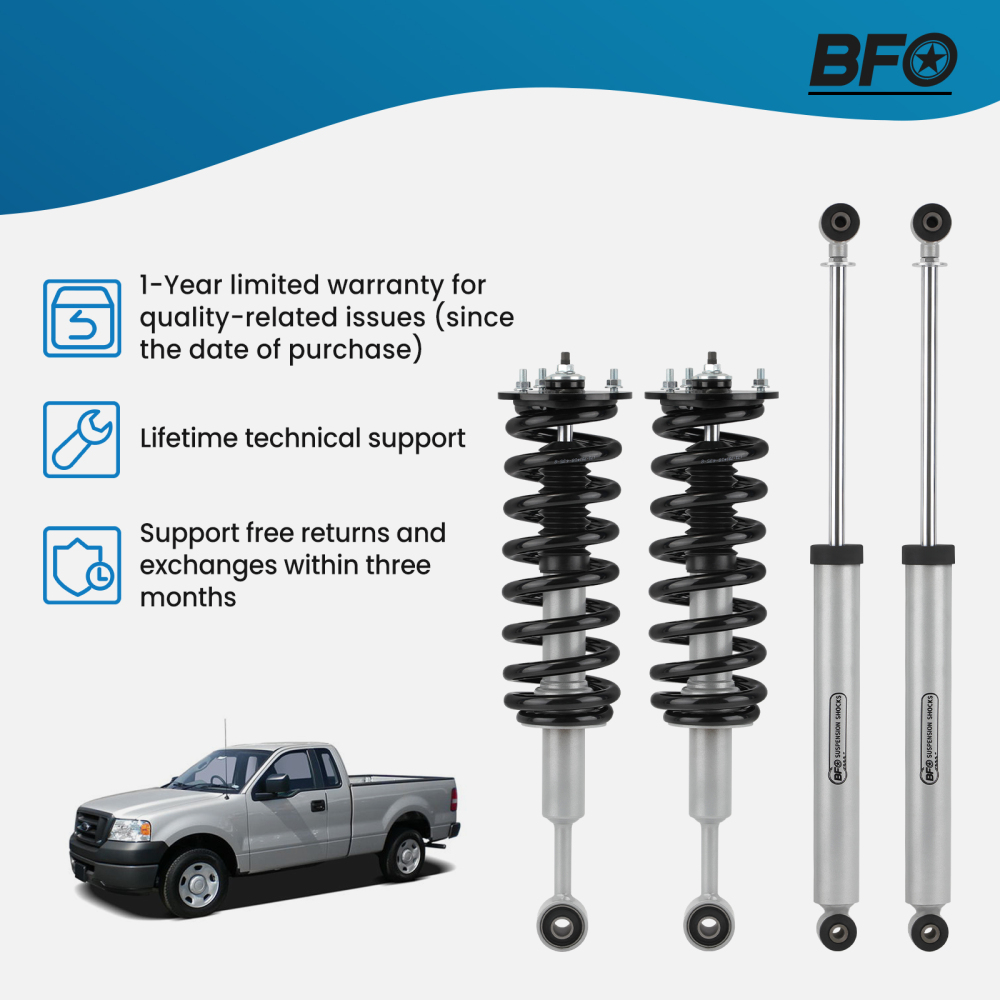 2.5 Leveling Lift Kit w/ StrutsShocks compatible pour Ford F150 4WD 2004-2008 U-bolts