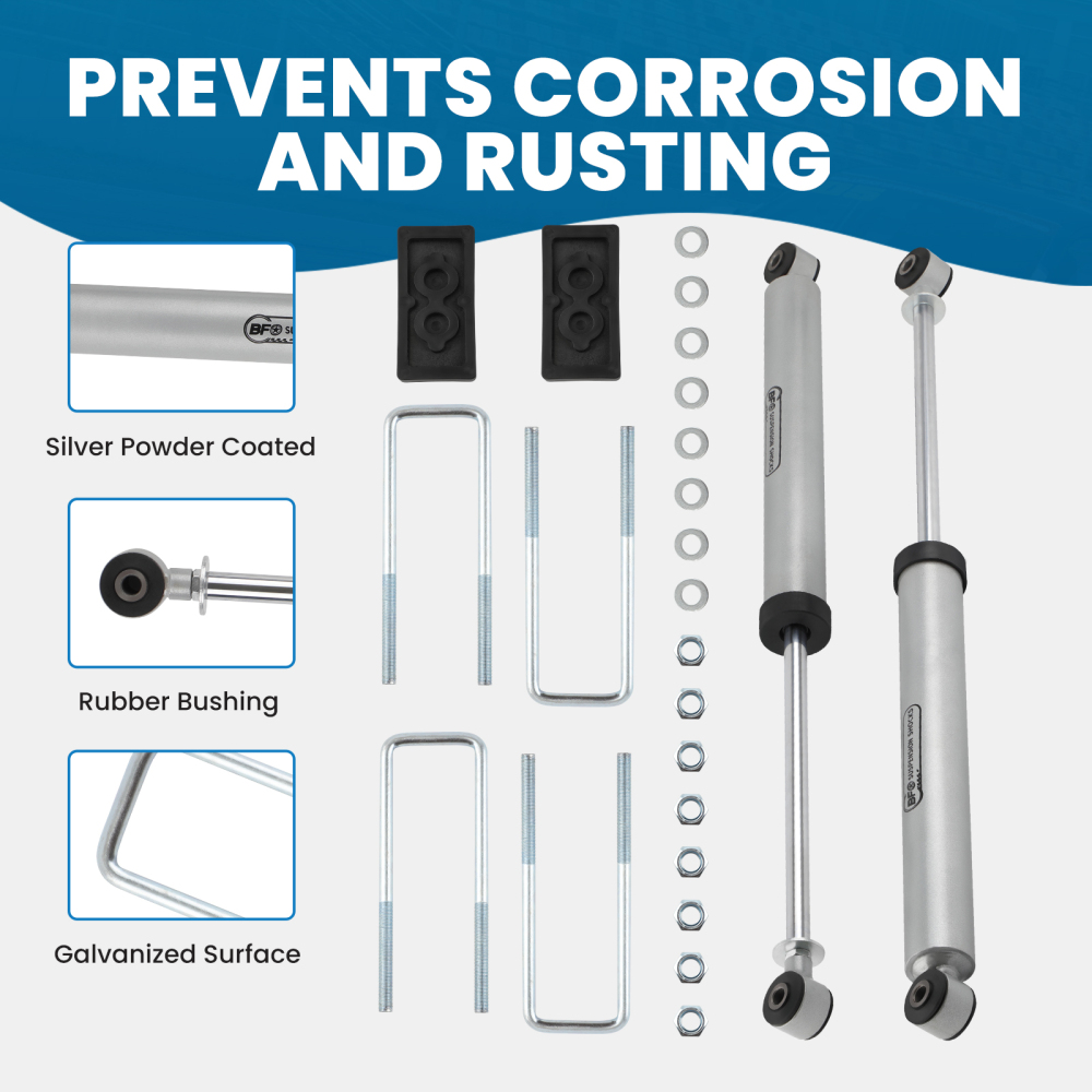 2.5 Leveling Lift Kit w/ StrutsShocks compatible pour Ford F150 4WD 2004-2008 U-bolts