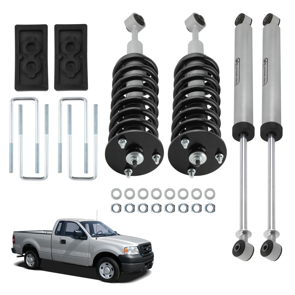 2.5 Leveling Lift Kit w/ StrutsShocks compatible pour Ford F150 4WD 2004-2008 U-bolts