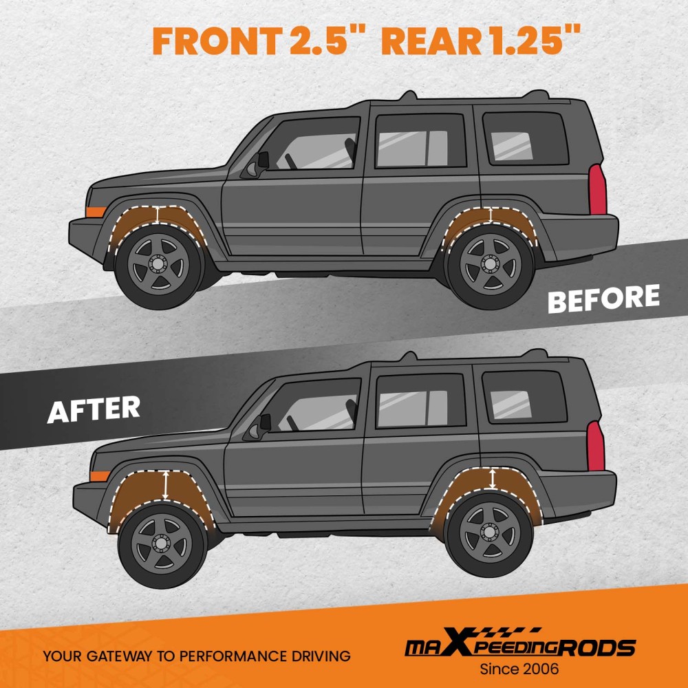 2.5 Front +1.25 Rear Lift Kit compatible for Ford Explorer 2WD 4WD 2011-2019