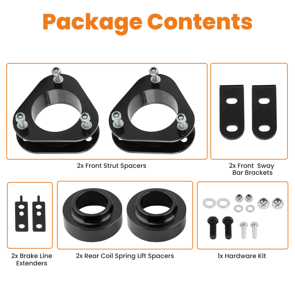 2 Front 1.5 Rear Lift Leveling Kit compatible pour Toyota RAV4 2006-2018 2012 Brackets