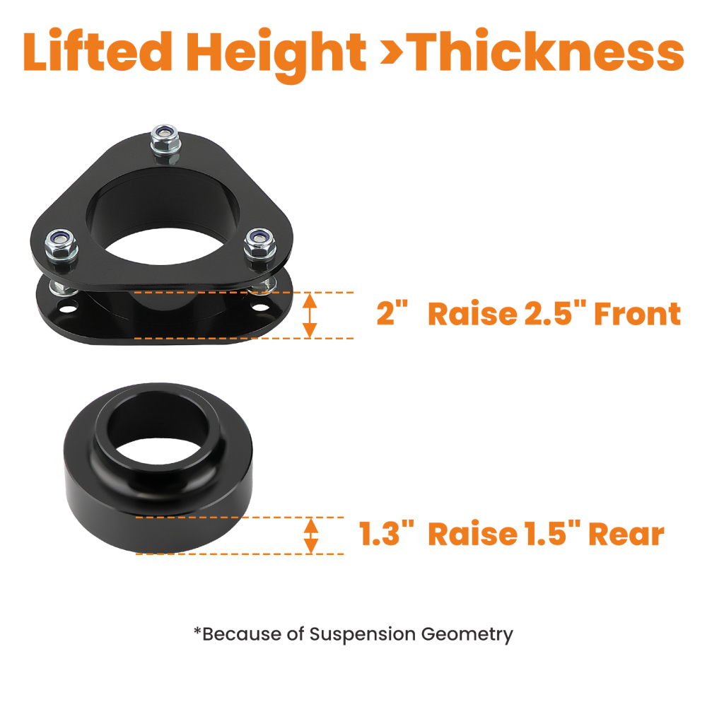 2 Front 1.5 Rear Lift Leveling Kit compatible pour Toyota RAV4 2006-2018 2012 Brackets