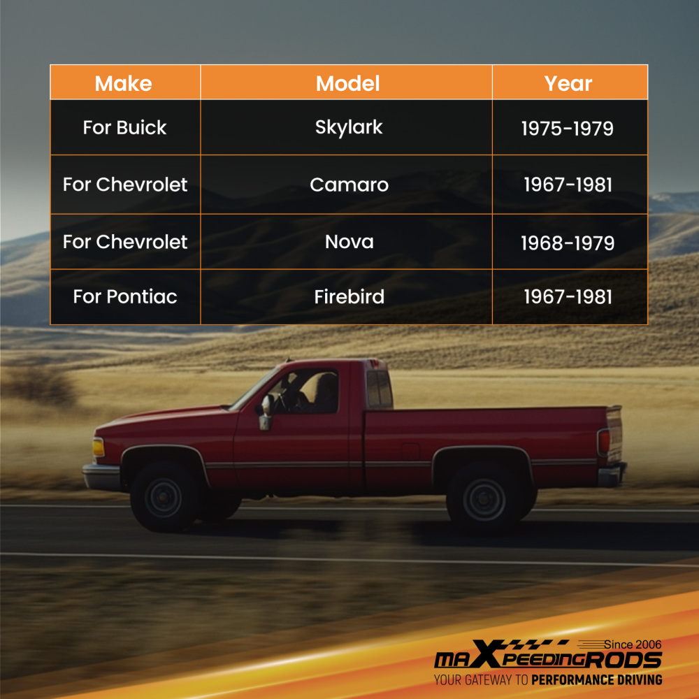 1 Drop Leaf Spring Kit for Nova/Skylark 1968-1979 Rear Black Performance