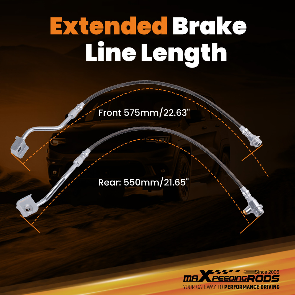 4-6 Lift Extented Brake Kit compatible for Ford F150 Bronco 1980-1996 Front 22.63