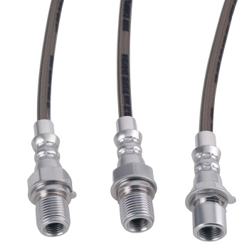 Front Braided Brake Lines compatible for GMC C K 15 25 Jimmy 1971-87 w/ 4-6 Lift Kit