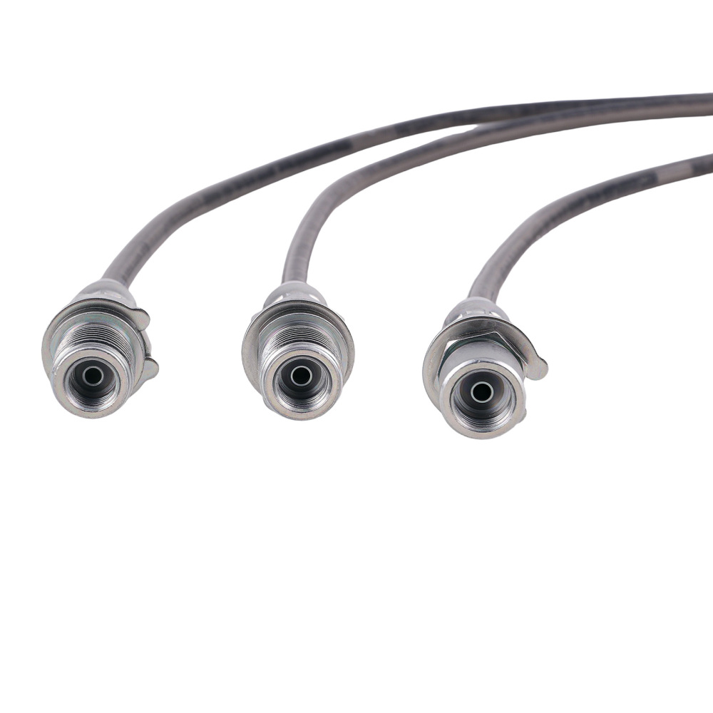 Front Braided Brake Lines compatible for GMC C K 15 25 Jimmy 1971-87 w/ 4-6 Lift Kit