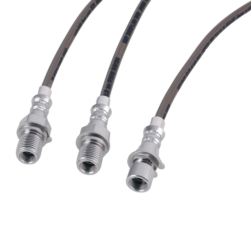 Front Braided Brake Lines compatible for GMC C K 15 25 Jimmy 1971-87 w/ 4-6 Lift Kit