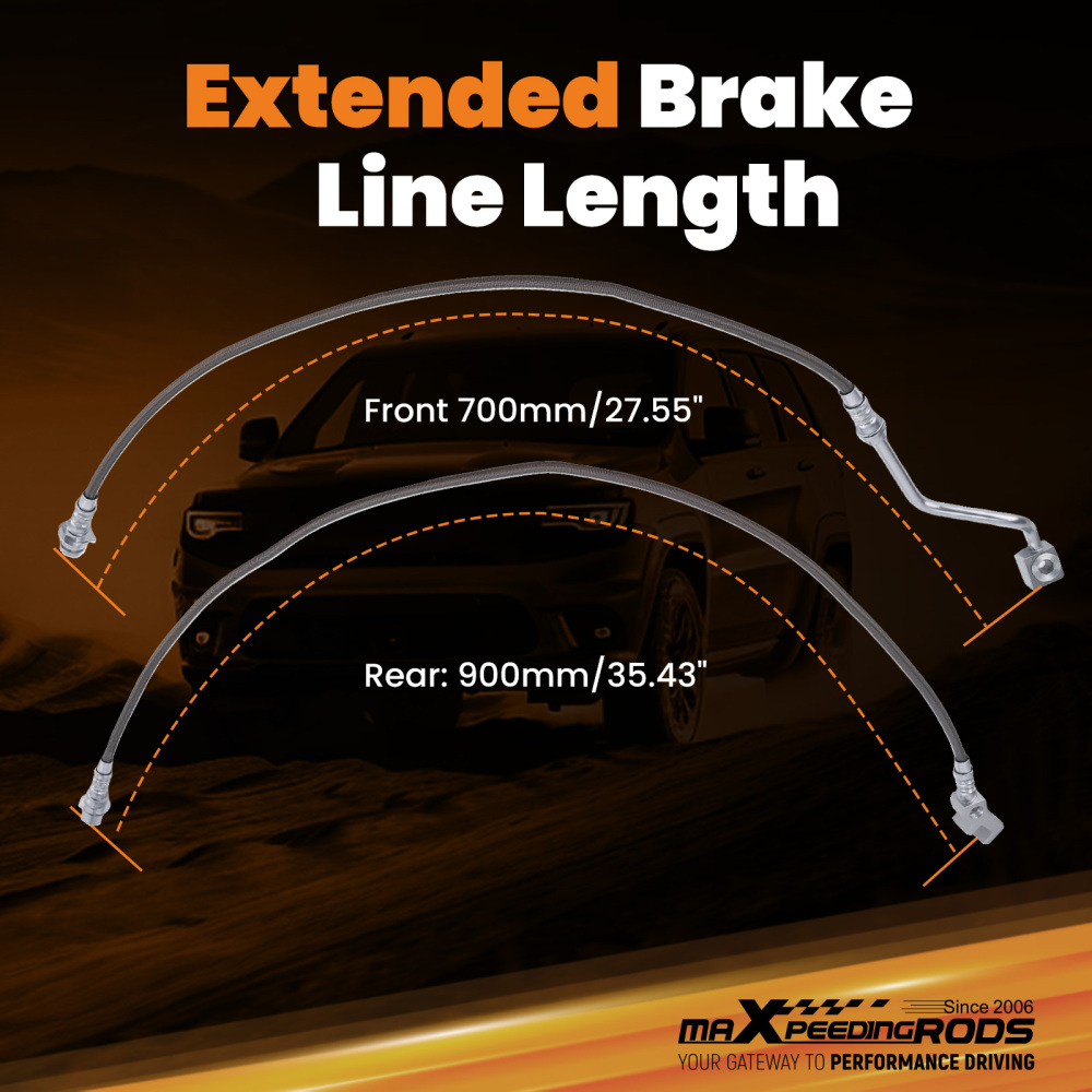 Brake Extension Kit 3pc compatible for Ford F-250 F-350 Super Duty 4WD 99-04 Lifted