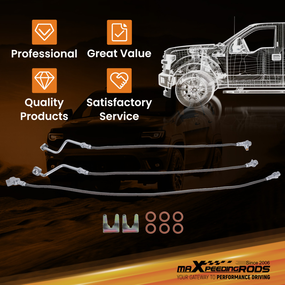 Brake Extension Kit 3pc compatible for Ford F-250 F-350 Super Duty 4WD 99-04 Lifted