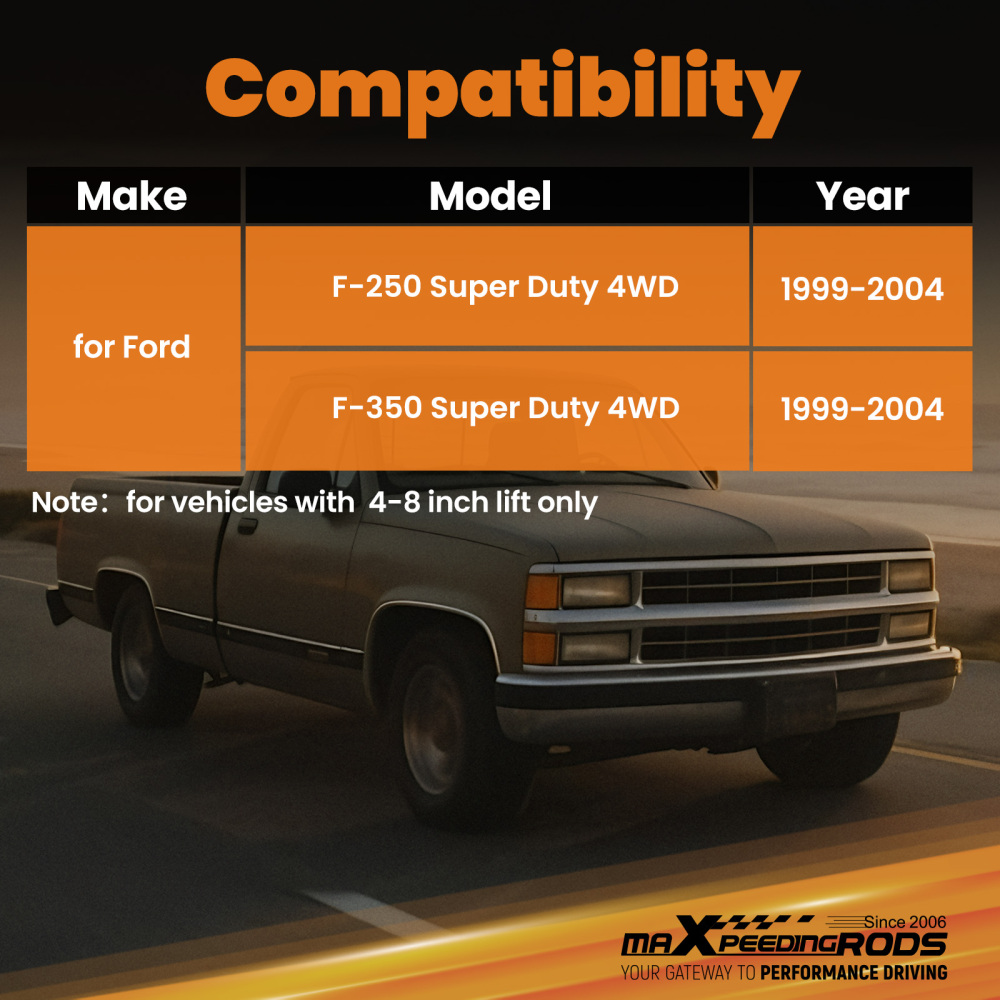 Brake Extension Kit 3pc compatible for Ford F-250 F-350 Super Duty 4WD 99-04 Lifted