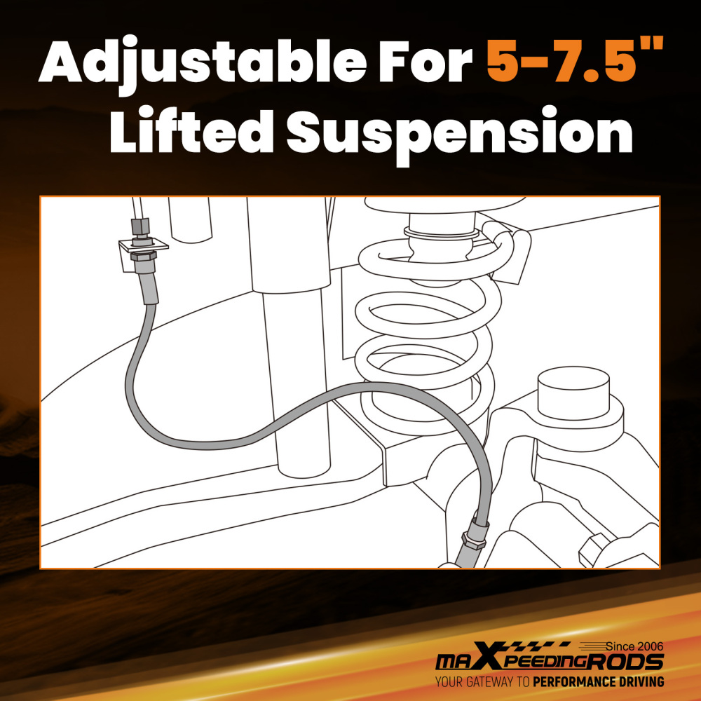 Extended Brake Lines compatible for Chevy Silverado 2500HD compatible for GMC Sierra 2500HD 2011-2019