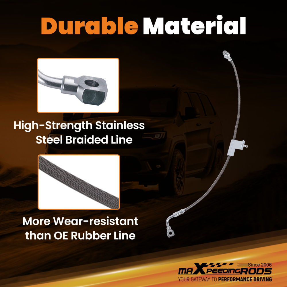 Extended Brake Lines Kit compatible for Chevy Blazer compatible for GMC Jimmy 4WD 1987-1991 4-6 Lift