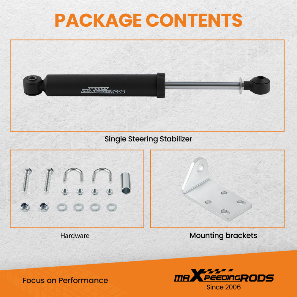 Steering Stabilizer compatible for Chevy Avalanche compatible for Silverado Suburban 1500 4WD 1999-2006