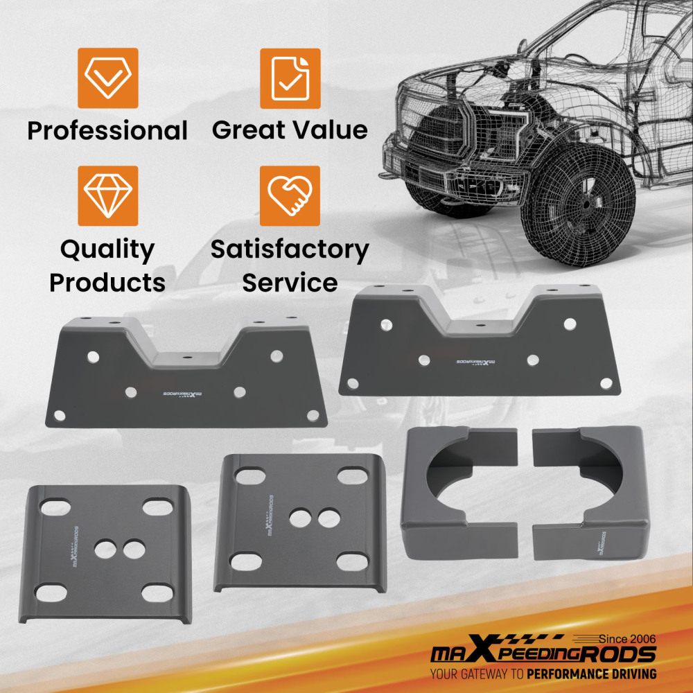 Rear Axle Flip Kit 5 Drop C Notch Kit with U-bolt For Chevy C10 GMC C15 1973-87