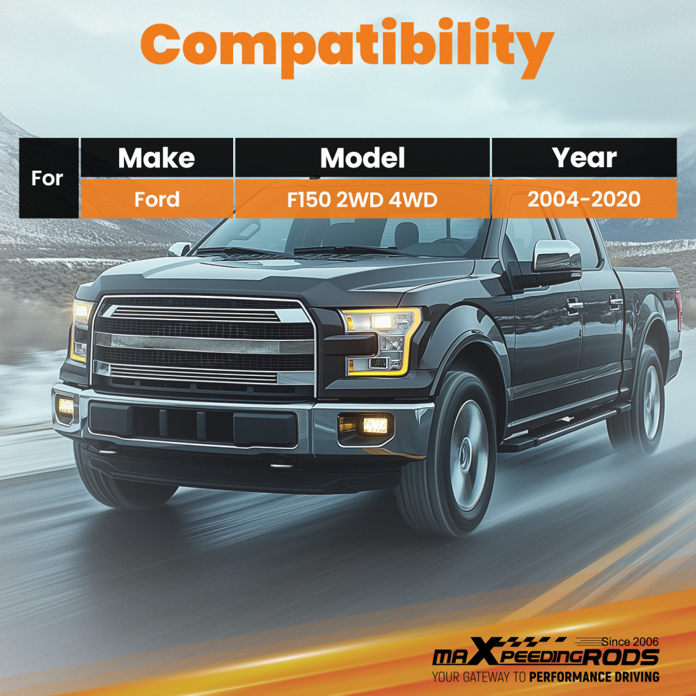 Bolt-on 6 Drop Kit compatible for Ford F150 2004-2020 Steel Lowering Flip Kit