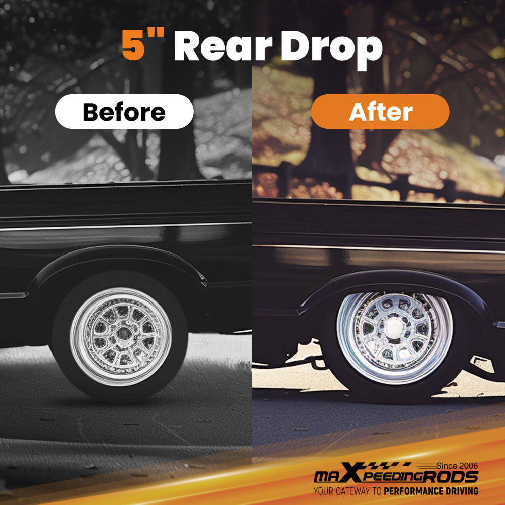 5 Rear Axle Flip Drop Kit compatible for Ford F150 2WD 4WD 2015-2020 Powder Coated Steel