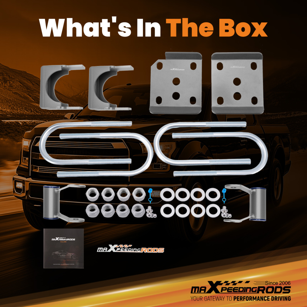 5 Rear Axle Flip Drop Kit compatible for Ford F150 2WD 4WD 2015-2020 Powder Coated Steel