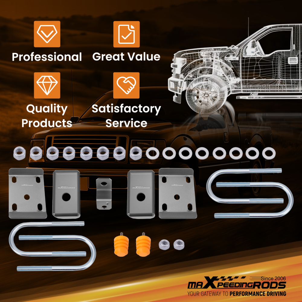 Rear Suspension 6 Inch Drop Kit compatible for Ford F150 1997-2004 Axle Flip Relocation Kit