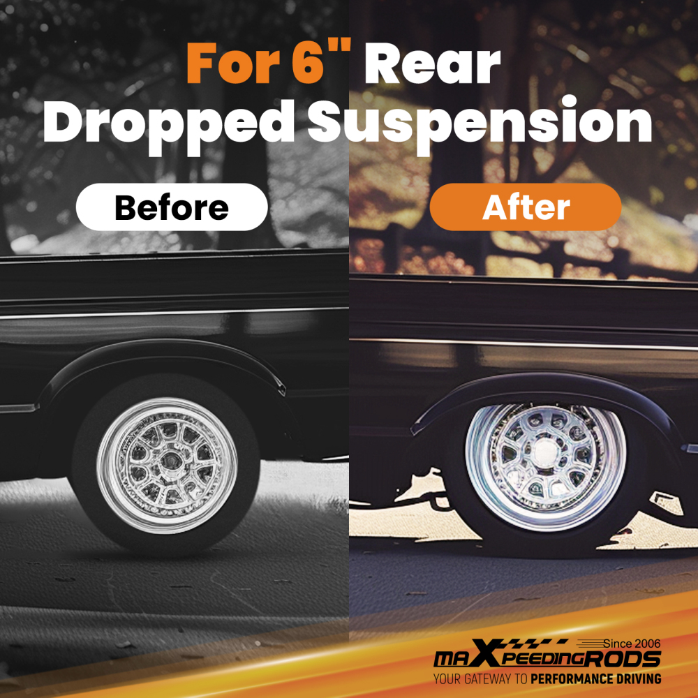 C-notch Frame Drop compatible for Dodge Ram 1500 02-08 Bolt-on Design Powder Coated Steel