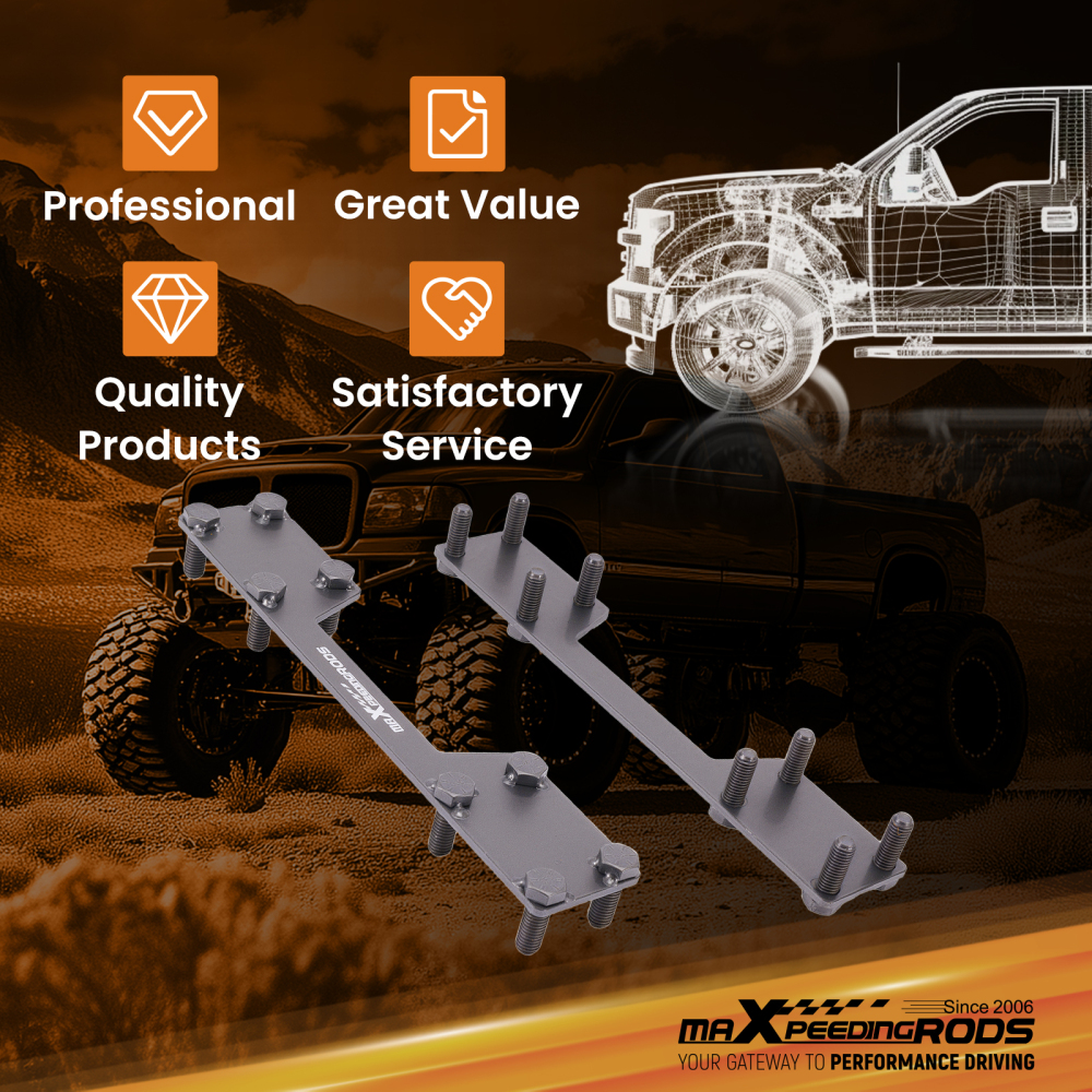 C-notch Frame Drop compatible for Dodge Ram 1500 02-08 Bolt-on Design Powder Coated Steel