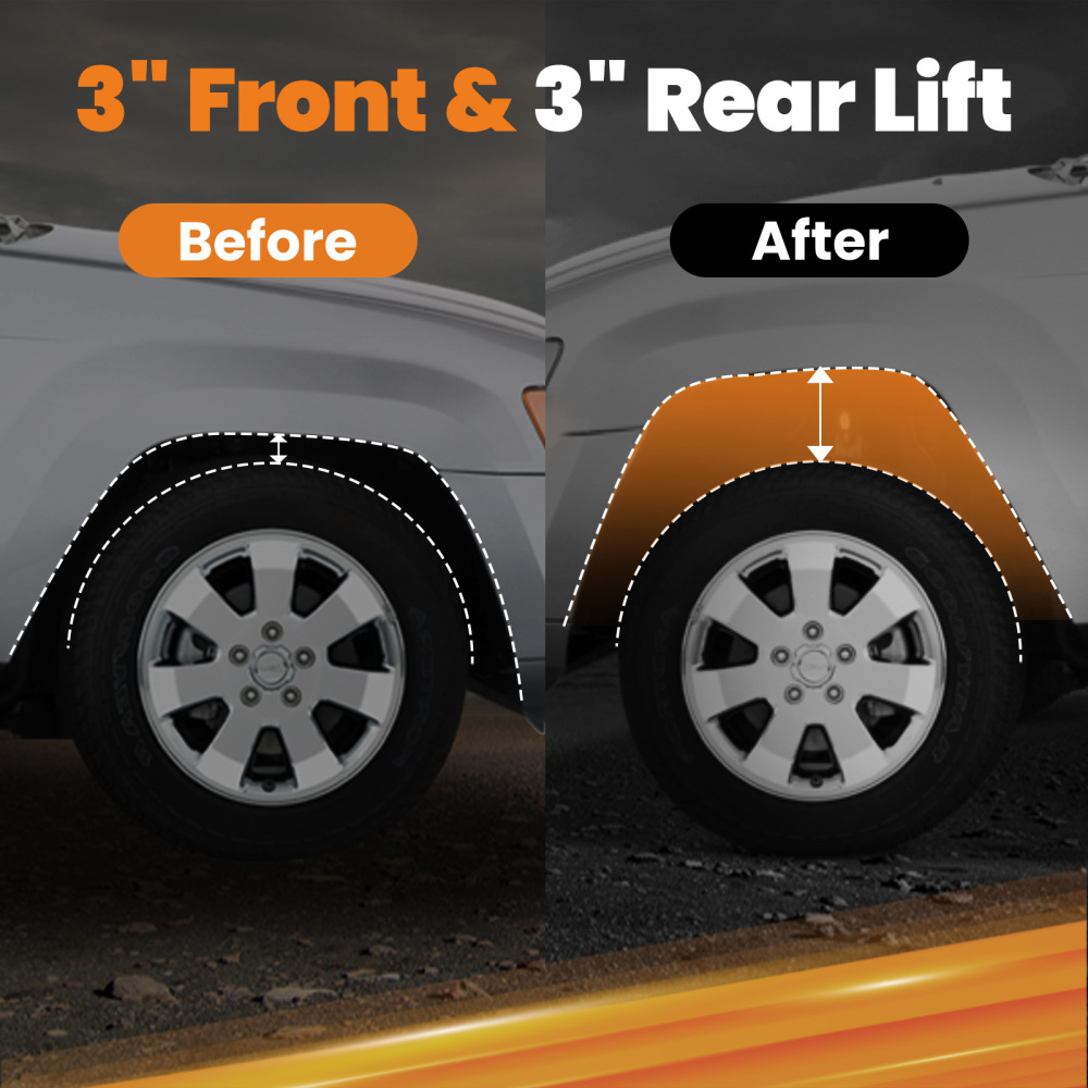 3 FrontRear Body Lift Kit compatible for Chevrolet Silverado 1500 2WD/4WD 2007-2013