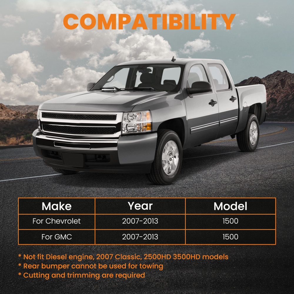 3 FrontRear Body Lift Kit compatible for Chevrolet Silverado 1500 2WD/4WD 2007-2013