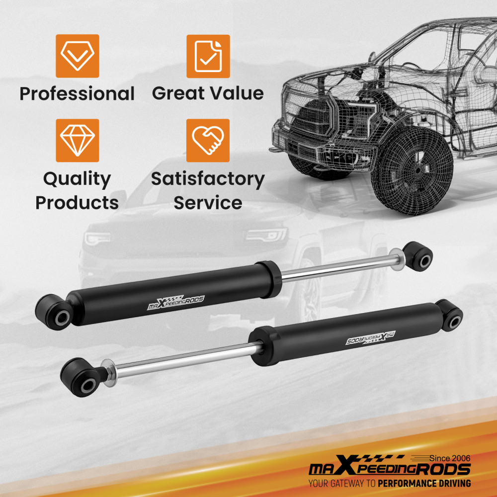 0-4 Rear Shock Absorbers Lift Kit compatible for GMC Sierra 1500 2WD 4WD 2007-2022