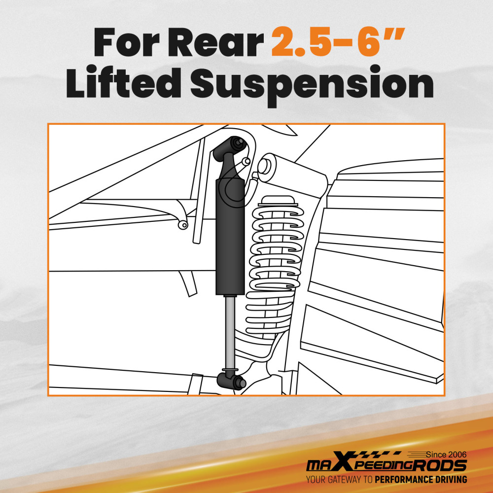 2.5-6 Rear Shock Absorbers compatible for Chevy Silverado GMC Sierra 1500 99-06