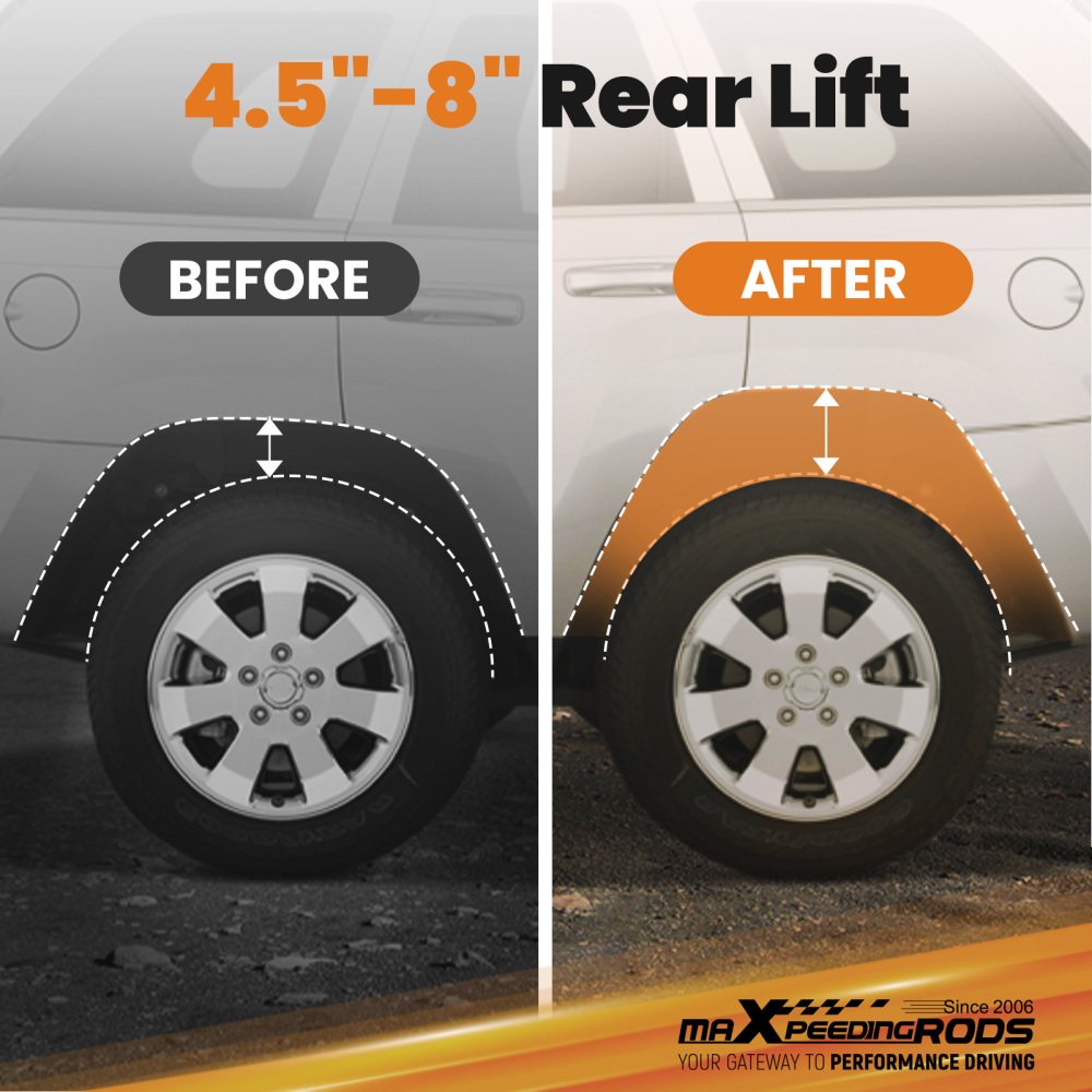 Rear Shock Absorbers compatible for GMC Sierra Chevy Silverado 1500 07-23 Fit 4.5-8 Lift