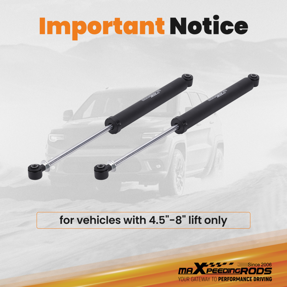 Rear Shock Absorbers compatible for GMC Sierra Chevy Silverado 1500 07-23 Fit 4.5-8 Lift
