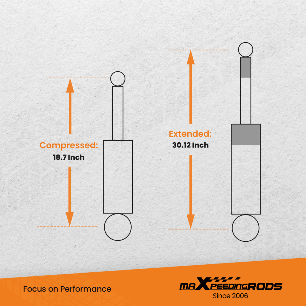 Rear Shock Absorbers compatible for GMC Sierra Chevy Silverado 1500 07-23 Fit 4.5-8 Lift