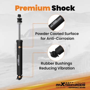 Front Shock Absorbers compatible for Jeep Cherokee XJ 84-01 compatible for Wrangler TJ 97-06 Fit 1-3 Lift