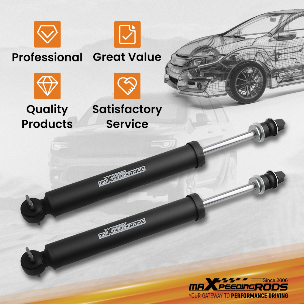 Front Shock Absorbers compatible for Jeep Cherokee XJ 84-01 compatible for Wrangler TJ 97-06 Fit 1-3 Lift