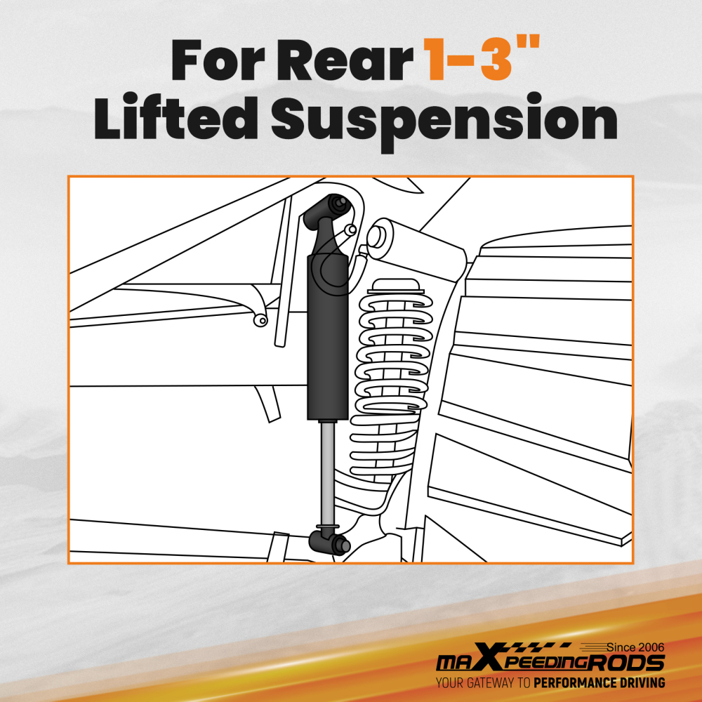 Front Shock Absorbers compatible for Jeep Cherokee XJ 84-01 compatible for Wrangler TJ 97-06 Fit 1-3 Lift