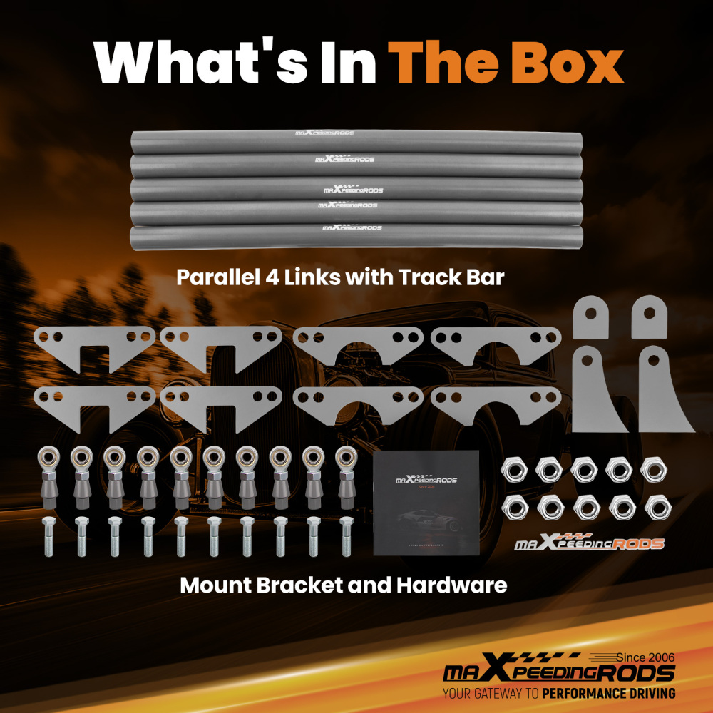 Soudure Sur parallèle 4 Link Suspension Kit for Hot Rod Rat Truck 5 bars