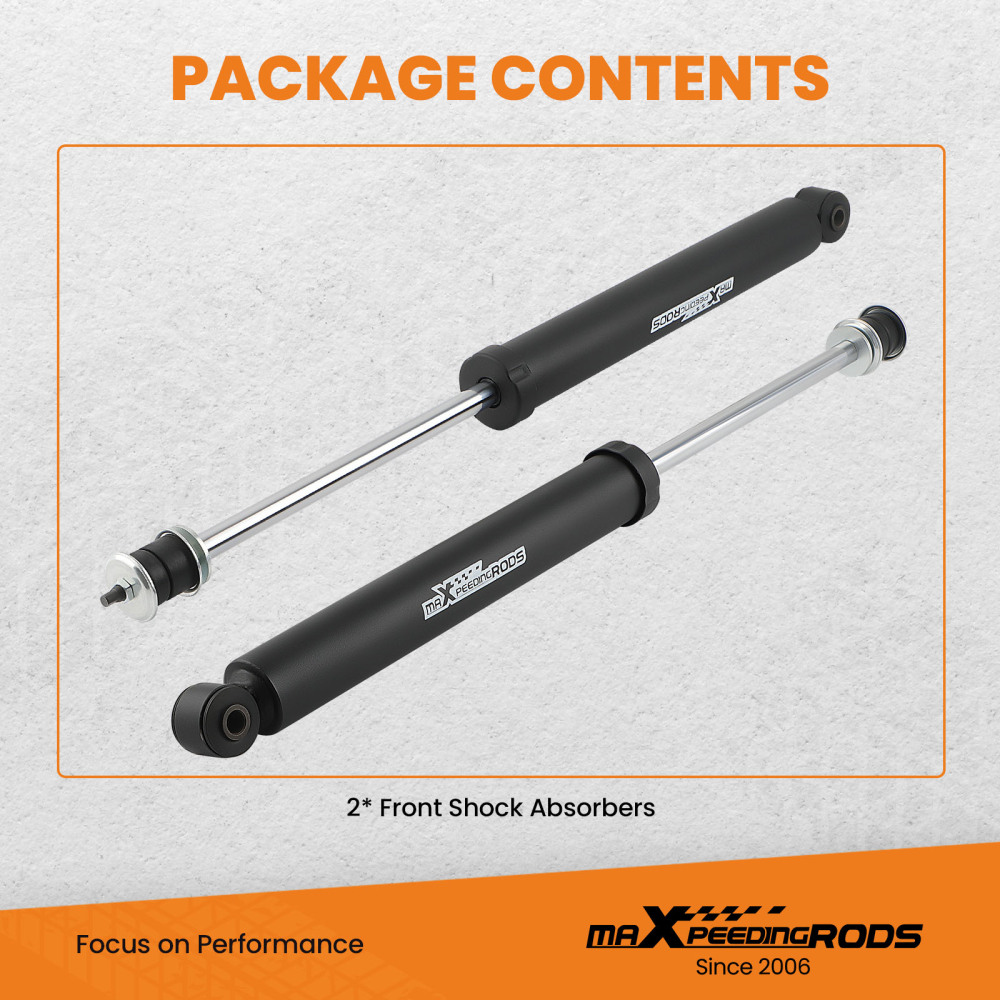 2x 3-4.5in Front Shock Absorbers compatible for Jeep Wrangler JK 2007-2018