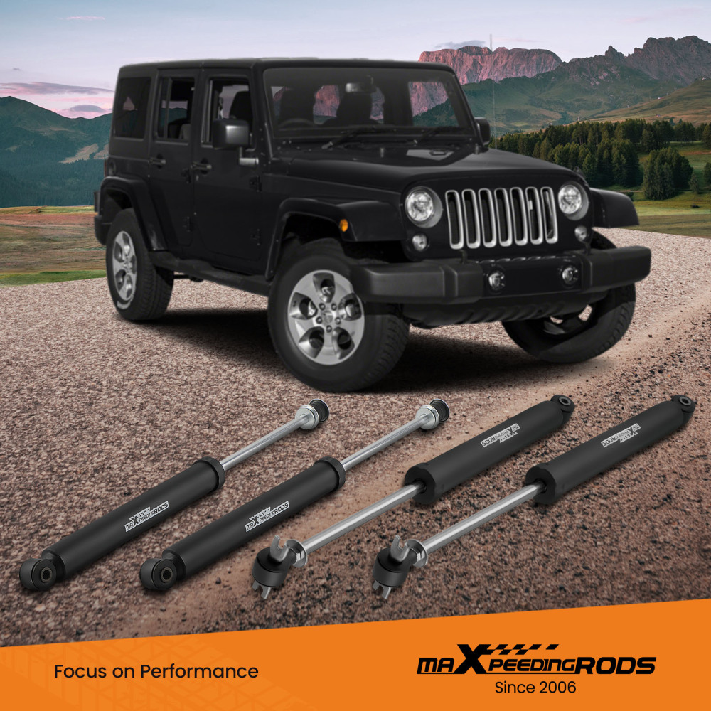 Front Rear Shock Absorbers compatible for Jeep Wrangler JK 07-18 w/ 3-4.5 Lift Set of 4