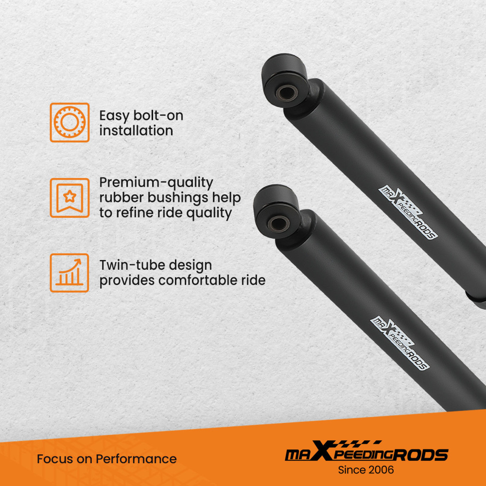 Front Rear Shock Absorbers compatible for Jeep Wrangler JK 07-18 w/ 3-4.5 Lift Set of 4