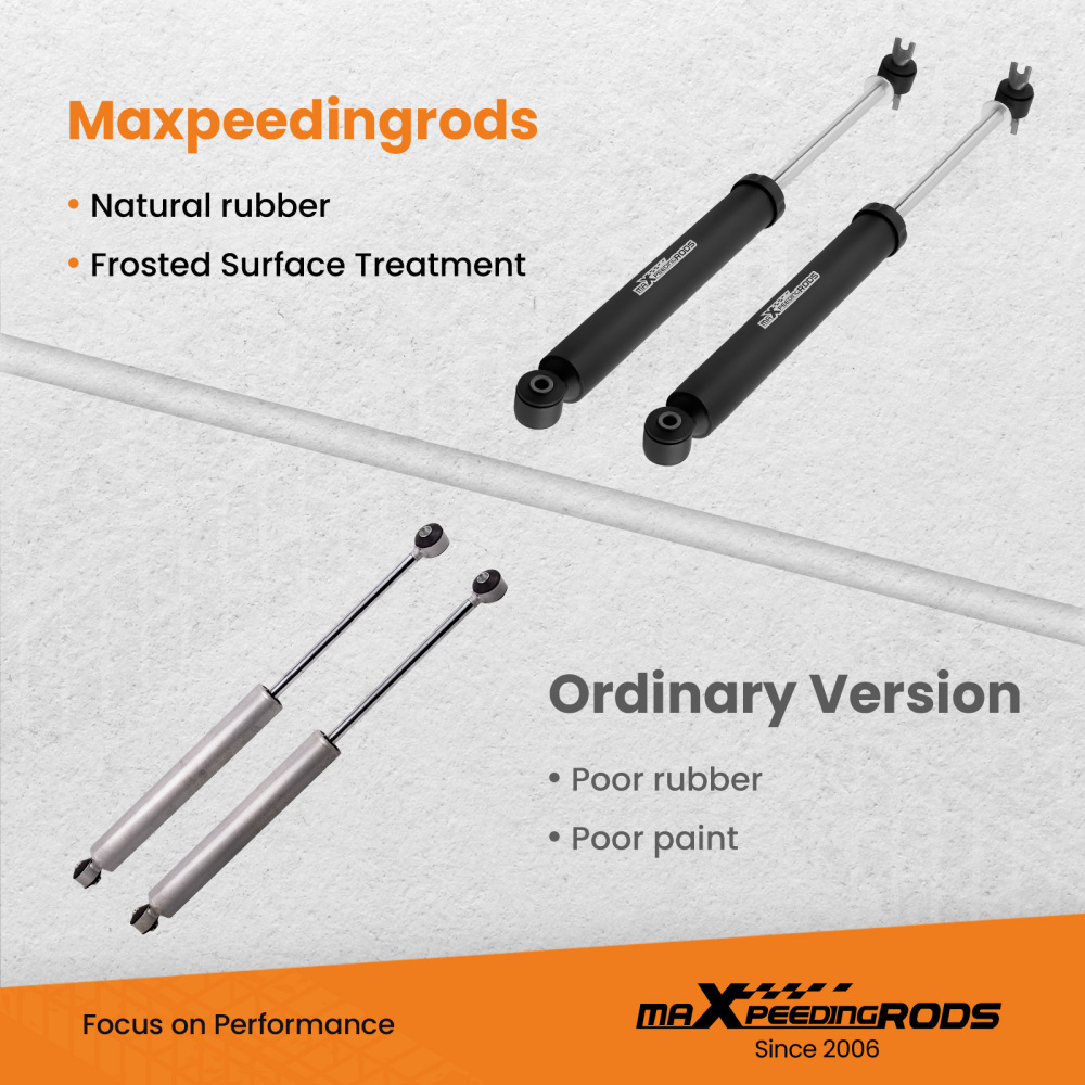 Front Rear Shock Absorbers compatible for Jeep Wrangler JK 07-18 w/ 3-4.5 Lift Set of 4