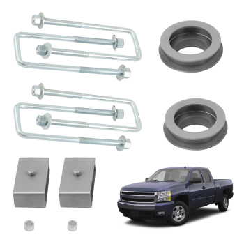 3 inch Kit de levage de nivellement avant arrière compatible pour GMC Compatible pour Sierra 1500 Classic Body 1999-2007 6-Lug