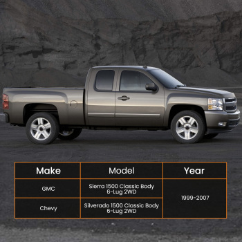 3 inch Kit de levage de nivellement avant arrière compatible pour GMC Compatible pour Sierra 1500 Classic Body 1999-2007 6-Lug